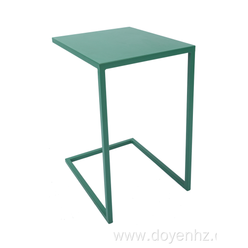 Metal C-Shaped Side Table